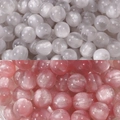 Katzenaugen-Resin-Rundperlen in Rosa und Weiß für DIY-Schmuckherstellung Zubehör - 10mm (10 Stück/Packung) / Grau