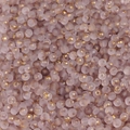4mm frosted purple glass seed beads with gold foil accents for DIY jewelry making - Brown