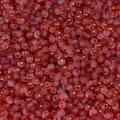 Red matte 4mm glass seed beads with gold foil inclusions for DIY jewelry making - Burgundy
