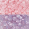 Runde rosa und lila Kunstharzperlen mit Sternenglimmer-Effekt für DIY-Schmuckherstellung - 10mm (10 Stück/Packung) / Rosa