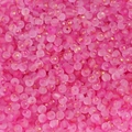 4mm frosted pink glass seed beads with gold foil leaf for DIY jewelry making - Rose Red