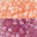 Round 10mm resin beads in pink orange and purple with sparkling glitter for DIY jewelry - Orange