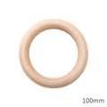 Anneau en bois naturel de 100mm pour bricolage avec texture de bois lisse et polie - 100mm (1 Pièce/Paquet) / Couleur bois naturel
