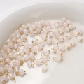 4mm faceted rose quartz sugar cube charms with gold rings for DIY jewelry making - Rose Quartz / 4mm (2 Pieces/Pack)