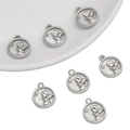 Y2K style silver angel heart beads with white pearl inlay for DIY jewelry making - Angel Pendant Silver White