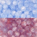 Blue and pink resin beads with silver glitter for handmade DIY jewelry crafts - Blue