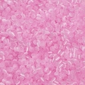 Pink translucent cat eye glass beads for DIY jewelry making with smooth donut shape - Pink