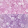 Round 10/12mm resin beads with pearlescent cat eye effect in pink and purple colors - Light Purple