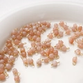 4mm faceted sunstone charm with gold loop for DIY jewelry making and necklaces - Sunstone / 4mm (2 Pieces/Pack)