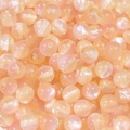 Pink pearlescent resin beads with 10mm round cat eye effect for DIY jewelry making - 10mm (5 Pieces/Pack) / Yellow Pink