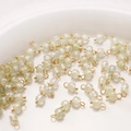 Light green faceted natural stone pendant with gold hardware for DIY jewelry making - Grapes / 4mm (2 Pieces/Pack)