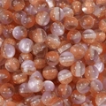 10mm resin round beads with glitter orange and pearly light purple for DIY jewelry making - 10mm (5 Pieces/Pack) / Orange Purple
