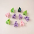 Colorful acrylic letter A beads with pearlescent finish for DIY jewelry and crafts - Letter A Style (A) / 5 Pieces/Pack (17x21mm)