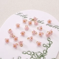 Pink lily of the valley resin flower charms with gold accents for DIY jewelry making - Lily Of The Valley 6mm Light Pink