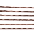 DIY jewelry material featuring flat copper-plated iron cross chain in antique red finish - 1 Meter/Pack / 1.3mm Antique Copper