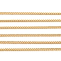 Flat pressed golden cross chain for DIY jewelry making and necklace accessories - 1 Meter/Pack / 1.3mm Gold