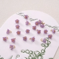 Purple pearl lily of the valley flower pendants with gold loops for DIY jewelry - Lily Of The Valley 6mm Purple