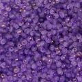 Frosted purple glass seed beads with gold foil accents for DIY jewelry making and crafts - Dark Purple