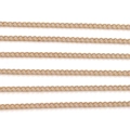 Golden polished curb chain links in copper-plated iron for jewelry making materials - 1 Meter/Pack / 1.3mm KC Gold