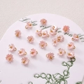 Pink resin lily of the valley flower charm pendants for DIY jewelry and bracelet making - Five-Petal Flower / 5 Pieces/Pack (7mm) / Pink