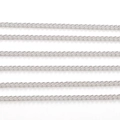 Flat-pressed silver cross chains for DIY jewelry making and necklace accessories - 1 Meter/Pack / 1.3mm Silver