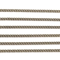 Antique bronze metal flat curb chain for DIY jewelry making and decorative accessories - 1 Meter/Pack / 1.6mm Antique Bronze
