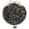 Olive-shaped black acrylic beads with vintage gold carvings for DIY jewelry making - Oval Texture Style / 50 Pieces/Pack (8x14mm)