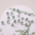 Light blue lily of the valley resin pearl flower pendant for DIY jewelry making - Five-Petal Flower / 5 Pieces/Pack (7mm) / Light Blue