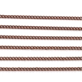 Red copper curb chain with flat oval links for jewelry making and craft projects - 1 Meter/Pack / 2mm Antique Copper