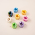 Bunte Acrylperlen mit Muschelglanz und großen Löchern für DIY-Schmuck und Handyketten - Buchstabe O Stil (O)
