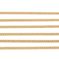DIY jewelry necklace NK chain links in bright 18K gold finish on a white background - 1 Meter/Pack / 2mm Gold Color