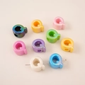 Bunte Acryl-Buchstabenperlen Q mit schillerndem Finish für handgefertigten DIY-Schmuck - Buchstabe Q Stil (Q)