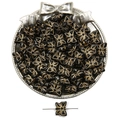 Acrylic butterfly beads with gold trim and black enamel for DIY jewelry making - Butterfly Design