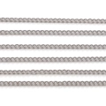 Silver curb chain links for DIY necklaces, high quality jewelry making accessories - 1 Meter/Pack / 2.5mm White K