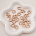 Matte milk tea color wavy acrylic beads for DIY necklaces and craft jewelry making - Khaki