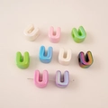 U-förmige Acryl-Alphabets-Perlen in Perlglanz- und Farbverlauf für DIY Handwerk - Buchstabe U Stil (U)