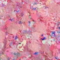 Pink mixed sequins in star and heart shapes for DIY clothing accessories and crafts - Pink Shaped Craft Sequins
