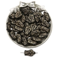 French vintage black acrylic angel beads with gold detailing for DIY jewelry making - Angel Style