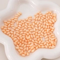 Handmade light peach orange glass rice beads for DIY jewelry making and necklaces - 4x7mm (10g/Pack, Approx. 52 Pcs) / Orange