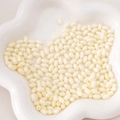 Creamy white oval glass seed beads with glossy finish for DIY jewelry crafting - 4x7mm (10g/Pack, Approx. 52 Pcs) / Beige