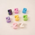 Bunte Acryl-Buchstabenperlen Z mit Perlmutteffekt für DIY-Handyketten und Basteln - Buchstabe Z Stil (Z)