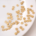 Pendenti tondi dorati in acciaio inossidabile per creazione gioielli fai-da-te in vassoio - Rotondo / 6mm (Confezione da 5) / Oro