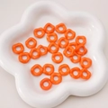 Vibrant orange acrylic lace loose beads for DIY jewelry and phone chain accessories - Orange