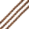 Detailed macro view of faceted hematite beads in bronze metallic finish for jewelry making - 2mm (Approx. 180 Pcs/Pack) / Copper