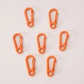 Set of 7 orange alloy snap hooks for DIY handmade keychain and bag accessories - 14x31mm (Aperture Approx. 5.5mm) / Orange (2 Pieces/Pack)