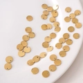 Ciondoli tondi in acciaio inossidabile dorato opaco per creazione gioielli fai-da-te - Rotondo / 8mm (Confezione da 5) / Oro