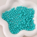 Bulk turquoise 4x7mm oval cream-lacquered glass beads for DIY jewelry making - 4x7mm (10g/Pack, Approx. 52 Pcs) / Turquoise Green
