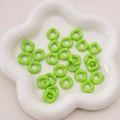 Glossy bright green wavy acrylic beads for DIY necklaces and jewelry making - Green