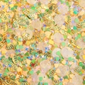 Mix of colorful heart and star shaped glitter sequins for DIY crafts and nail art - Yellow Starry Night Sequins