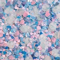 Mix of heart and shell sequins in macaron pink and purple for DIY craft decoration - Blue Starry Night Sequins